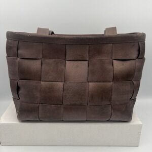 HARVEYS The Original Seatbelt Small‎ Tote Shoulder Bag Purse Brown Vintage